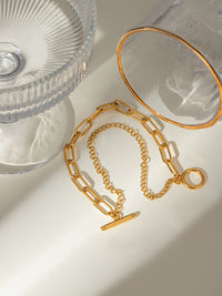 Gold-Plated Stainless Steel Chain Bracelet