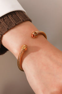 Twisted C-Shaped Bracelet