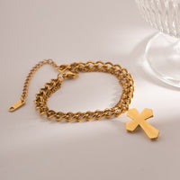 Cross Shape Pendant Bracelet