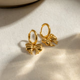 Gold-Plated Bow Earrings