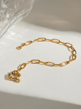 Gold-Plated Stainless Steel Chain Bracelet