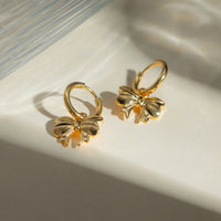 Gold-Plated Bow Earrings