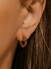 Gold-Plated Huggie Earrings