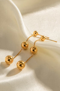 Ball Bead and Chain Earrings