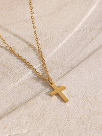 18K Gold-Plated Three-Layered Cross Necklace