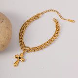 Cross Shape Pendant Bracelet