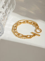 Gold-Plated Stainless Steel Chain Bracelet