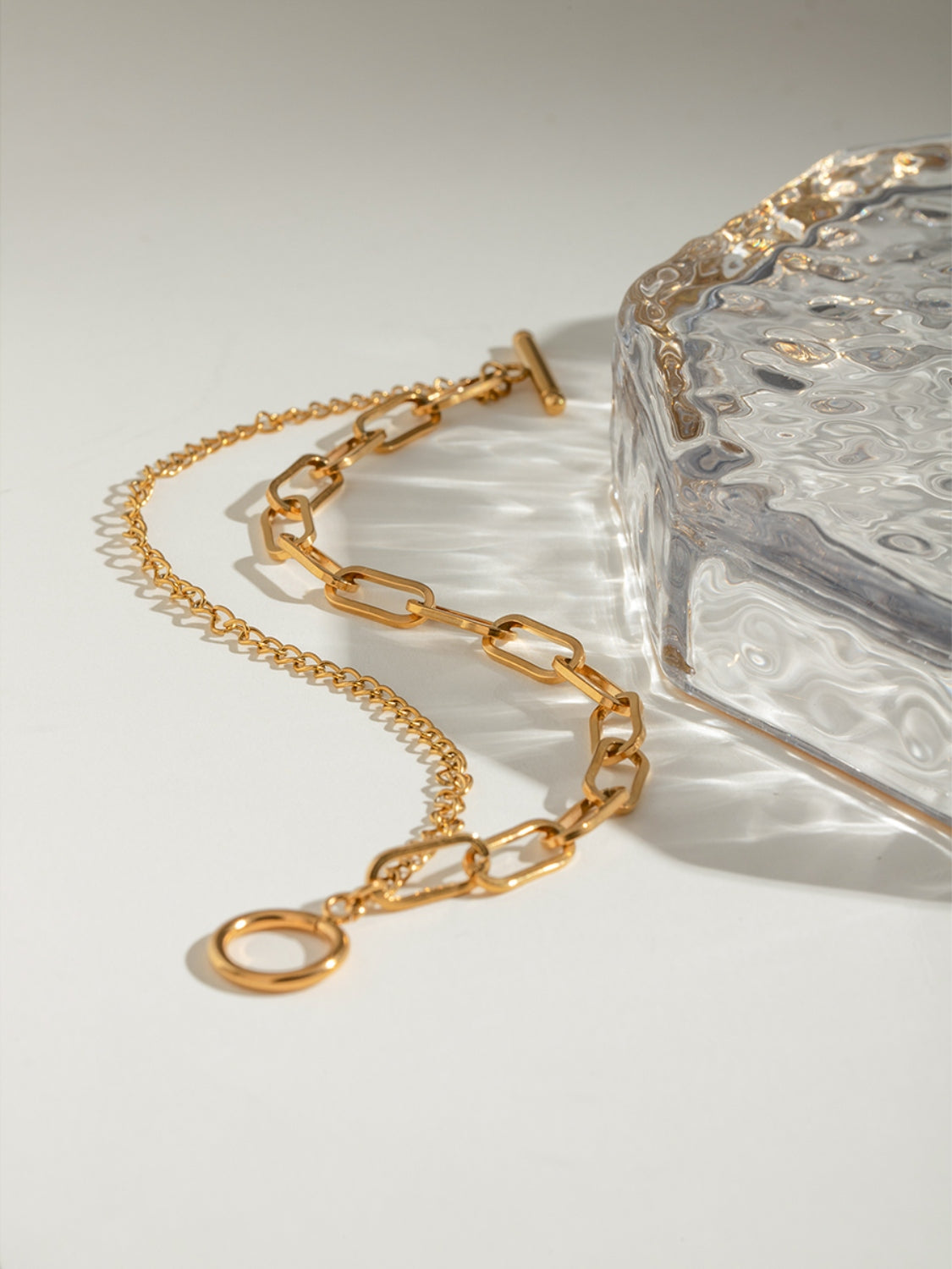 Gold-Plated Stainless Steel Chain Bracelet