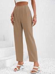 Ruched Long Pants - Tan / S