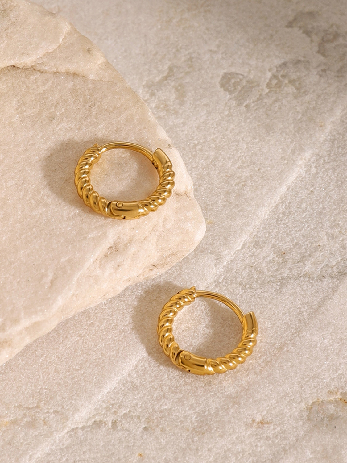 Gold-Plated Huggie Earrings