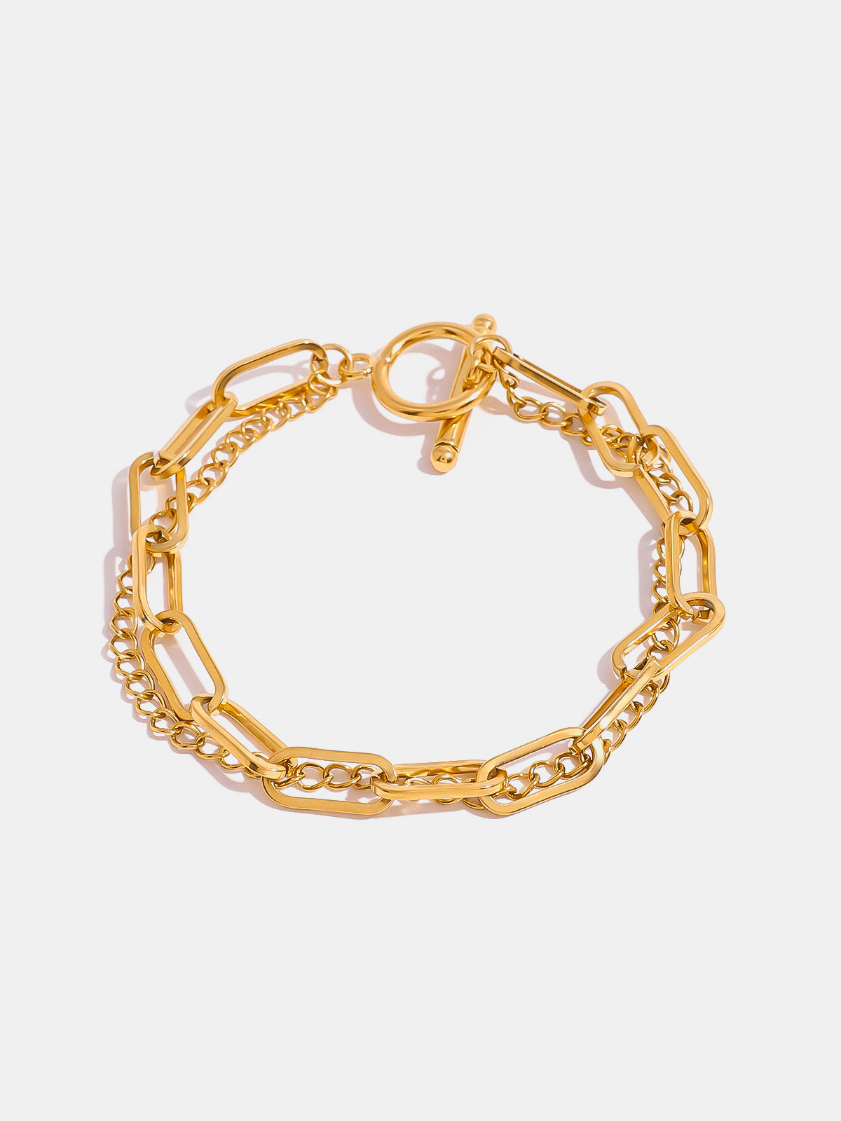 Gold-Plated Stainless Steel Chain Bracelet