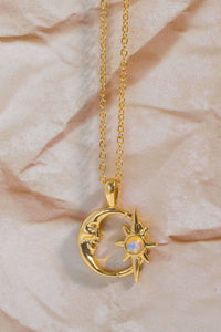 Moon & Star Shape Pendant Necklace