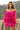 Sweetheart Neck Ruched Mini Dress - Hot Pink / XS