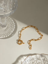 Gold-Plated Stainless Steel Chain Bracelet