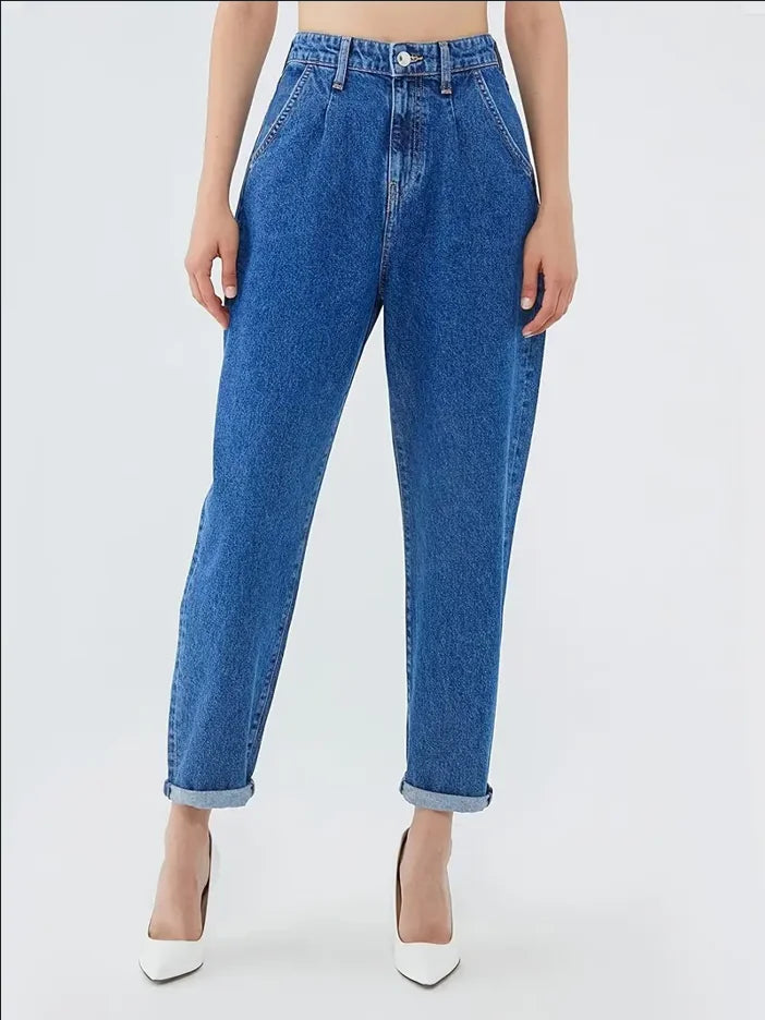 High Waist Straight Jeans