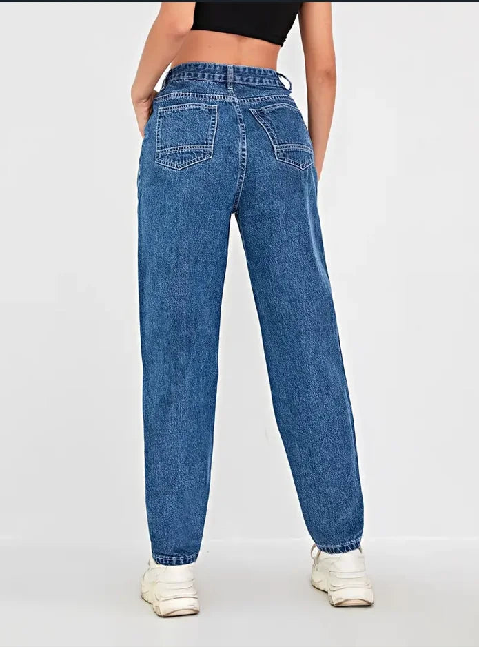 High Waist Straight Jeans