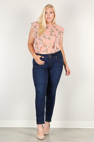 Floral Print Sheer Top