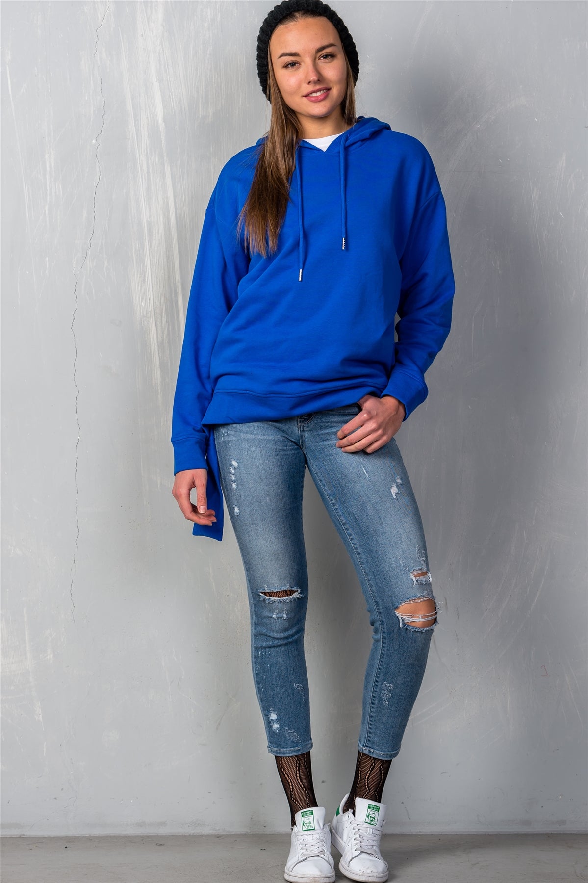 Blue ’venice’ Pullover Hoodie