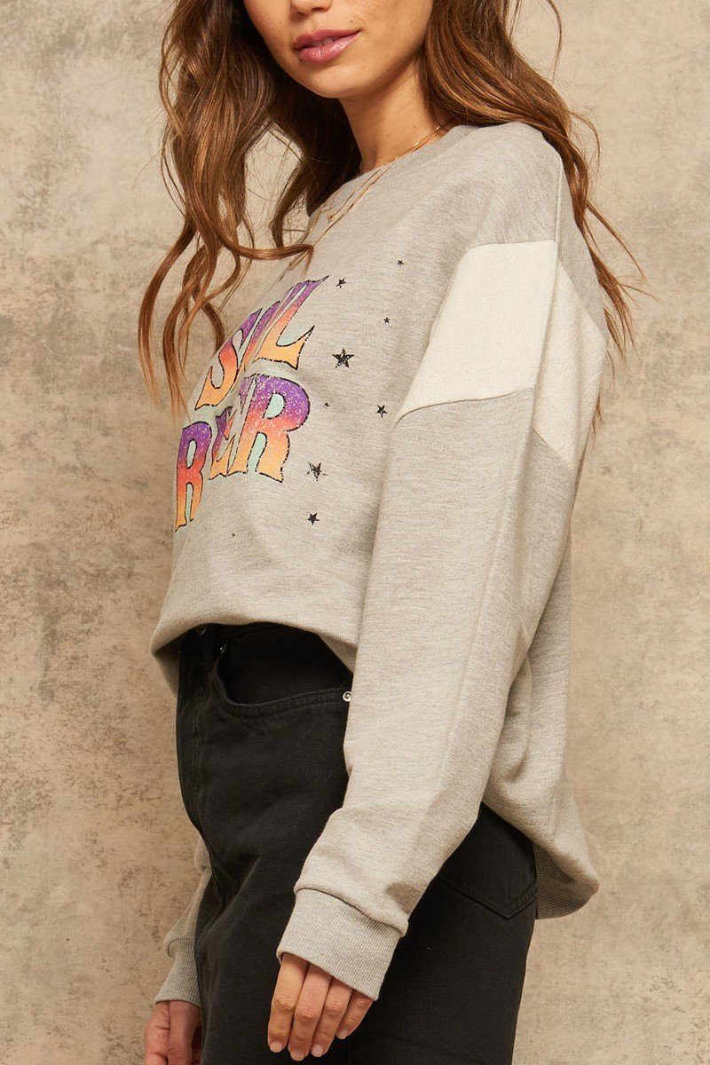 ’Soul Rider’ French Terry Knit Graphic Sweatshirt