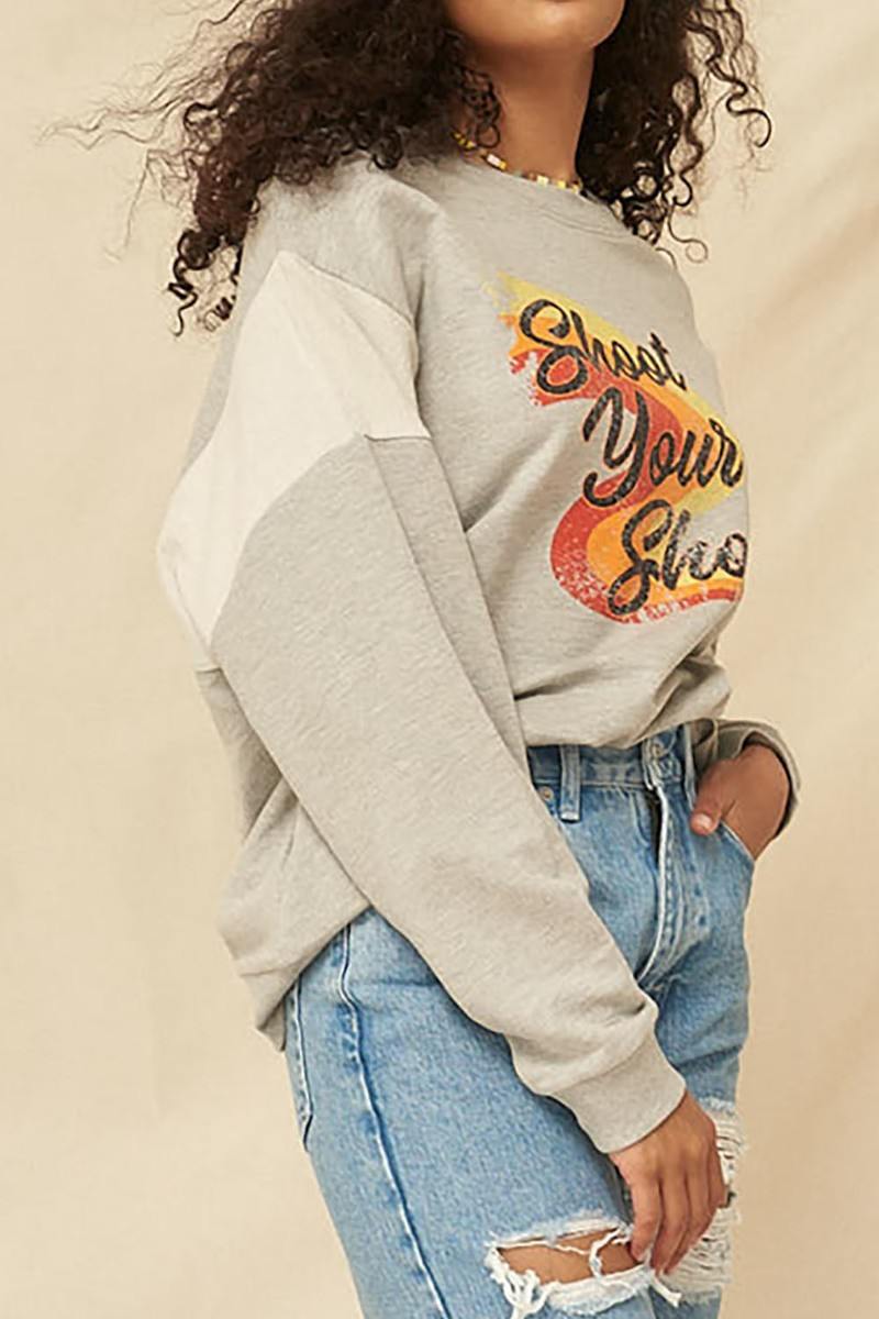 ’Shoot Your Shot’ Terry Knit Graphic Sweatshirt