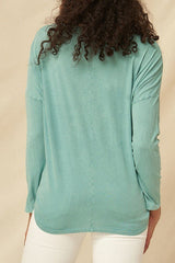 Mineral Washed Knit Top