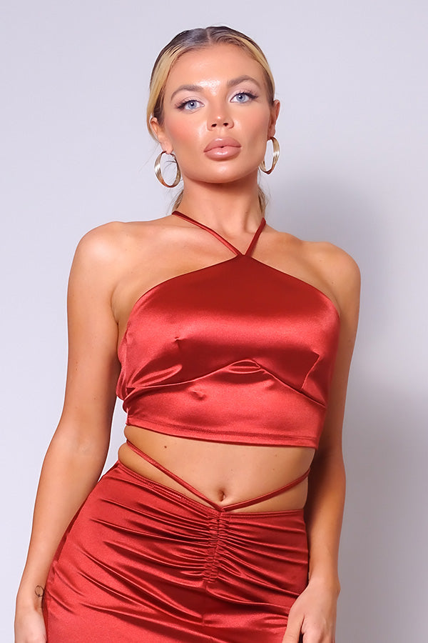 Halter Front Crop Top