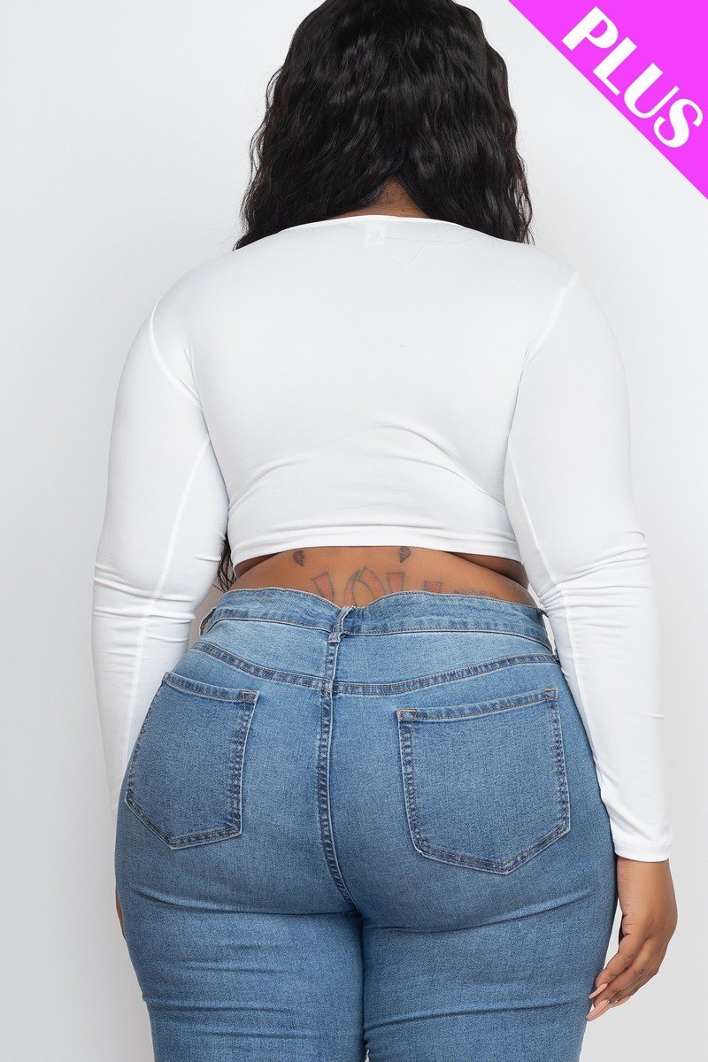 Drawstring Ruched Cutout Crop Top