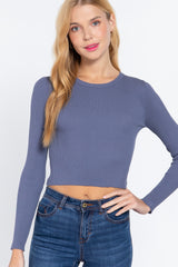 Long Sleeve Open Back Sweater Top