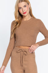 Long Sleeve Crew Neck Sweater Top