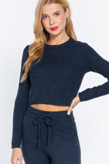 Long Sleeve Crew Neck Sweater Top