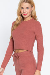 Long Sleeve Crew Neck Sweater Top