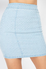 Stone Point Denim Cami Top & Skirts Set