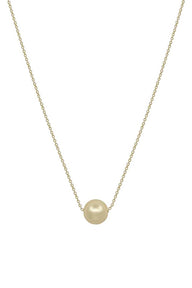 Metal Chain Pearl Pendant Necklace