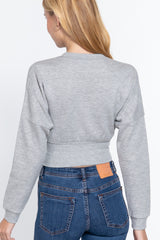 Dolman Sleeve Inner Fleece Terry Top