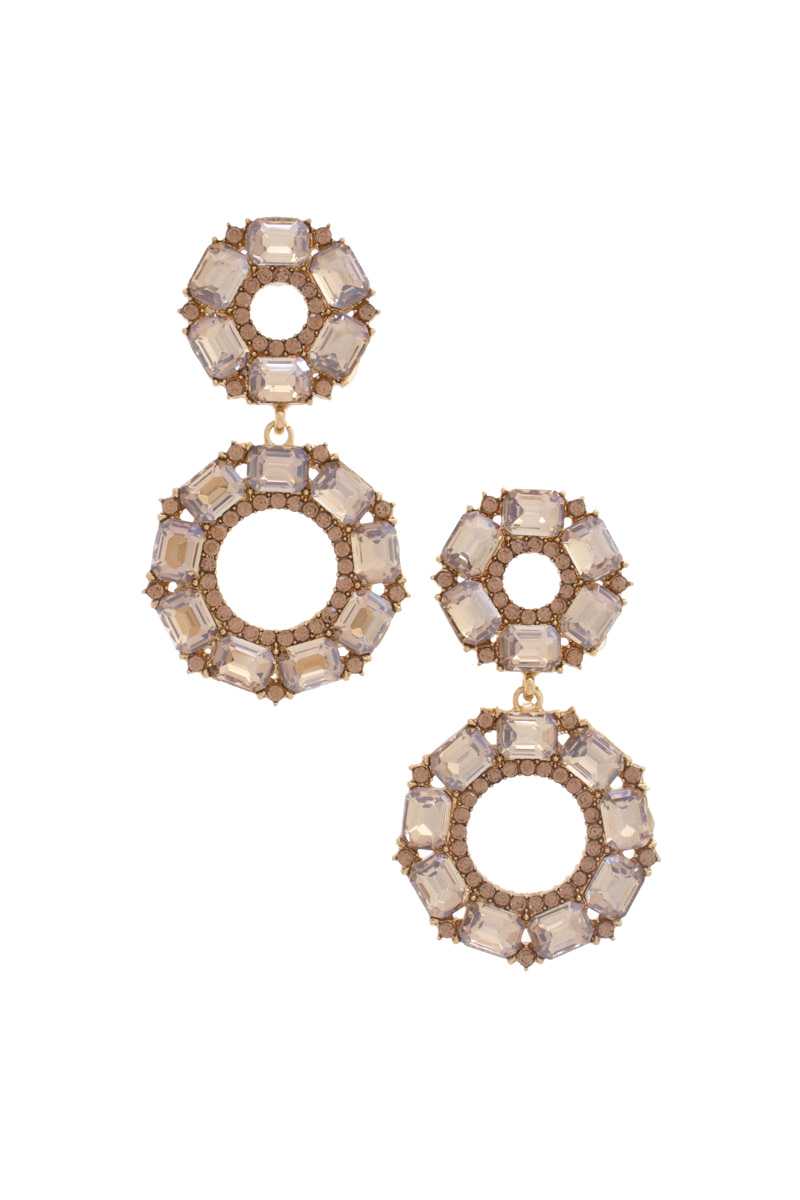 Double Circle Rhinestone Earring