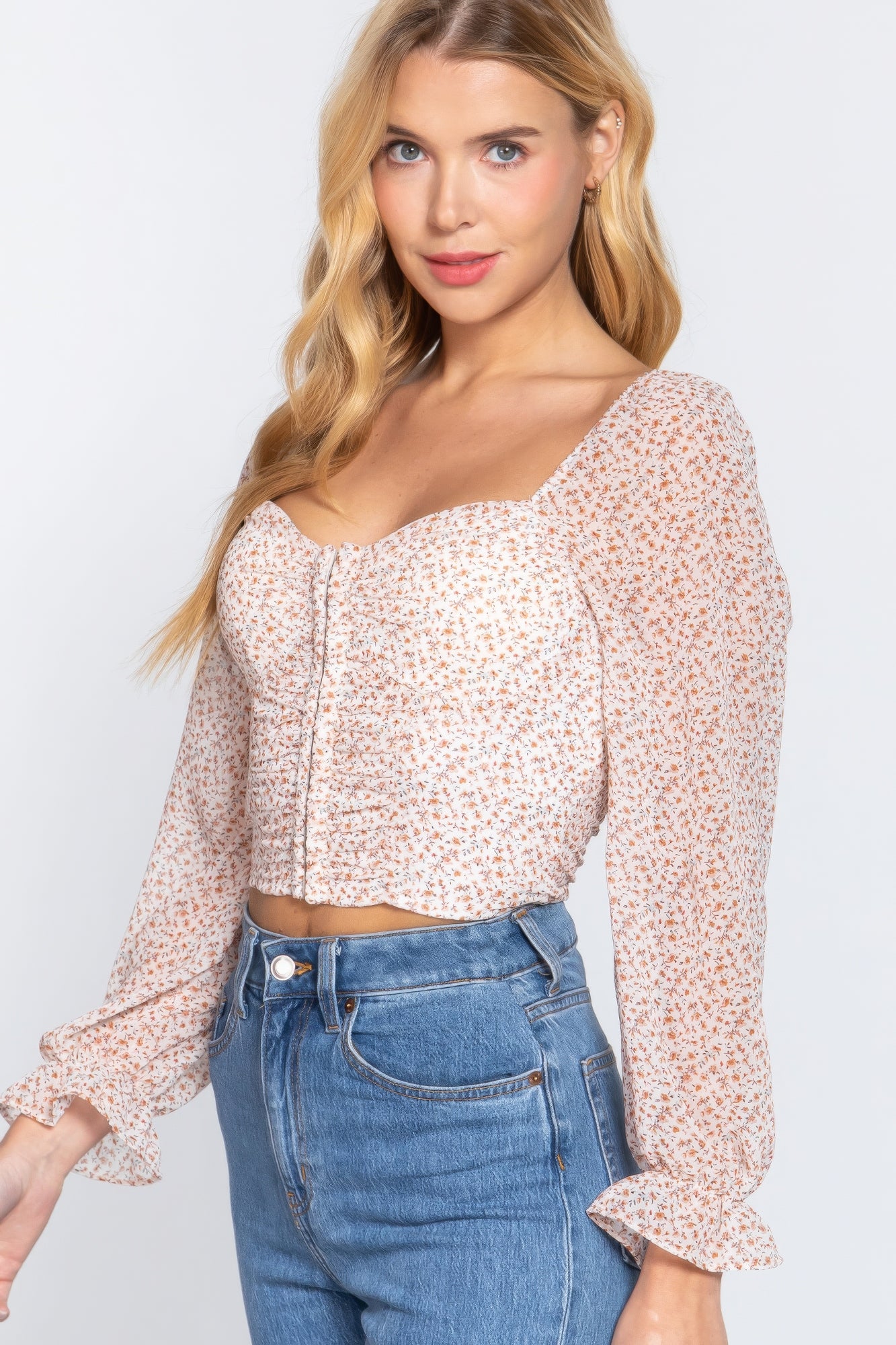 Hook & Eye Floral Print Woven Top