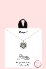 18k Gold Rhodium Dipped Respect Necklace