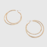 Metal Double Hoop Earring