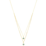 Double Star Crystal Layered Necklace