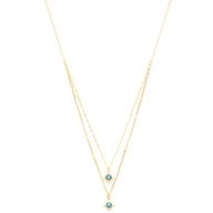 Double Star Crystal Layered Necklace