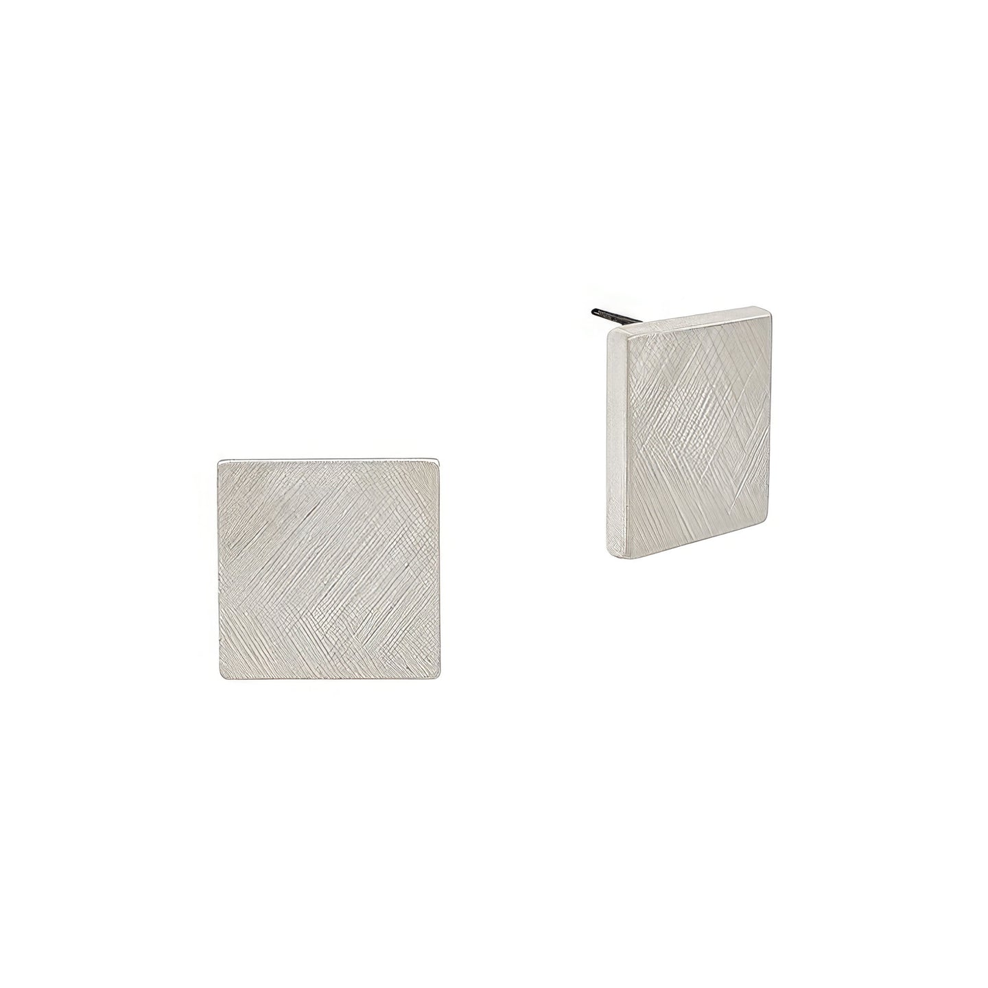 Square Shaped Metal Post Earring