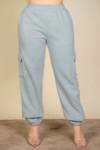 Plus Size Side Pocket Drawstring Waist Sweatpants