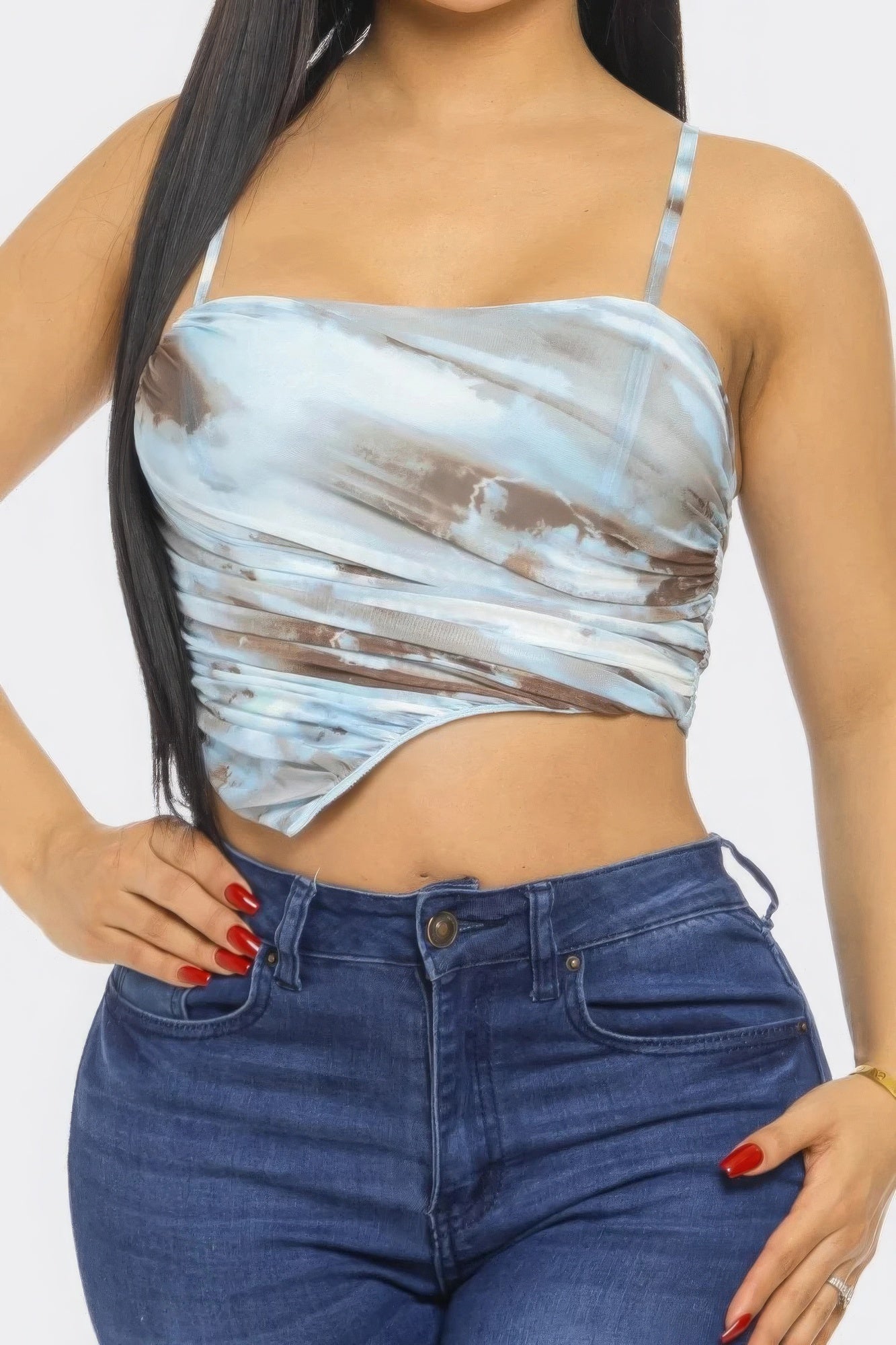 Mesh Print Top