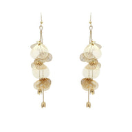 Flower Metal Drop Earrings