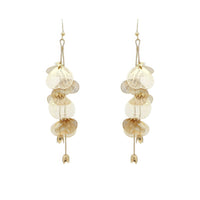 Flower Metal Drop Earrings