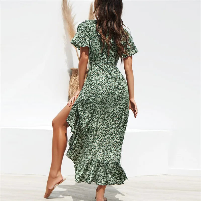 Split Summer Beach Maxi Dress