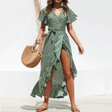 Split Summer Beach Maxi Dress