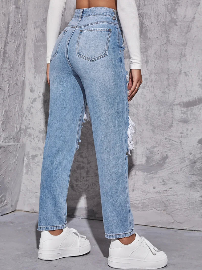 High Street Denim Ripped Jeans