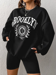 Brooklyn Strive To Be Better Print High Street Vintage Sweatshirt