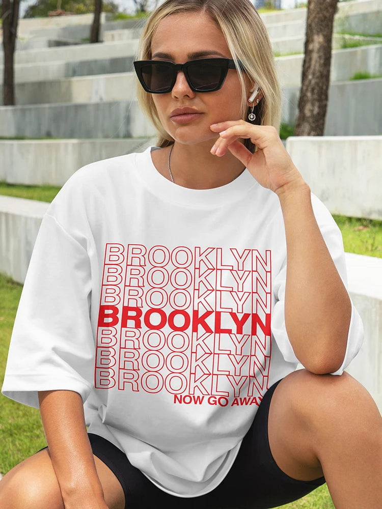 ’Brooklyn Now Go Away’ Short Sleeve T-Shirt - XXL